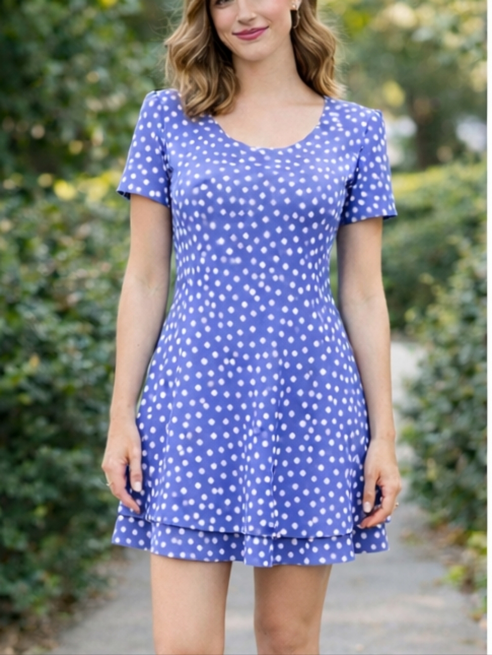 Hampton Dress Co. Vintage Polka Dot Mini Dress – Size 8P